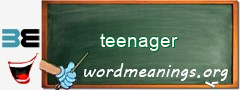 WordMeaning blackboard for teenager